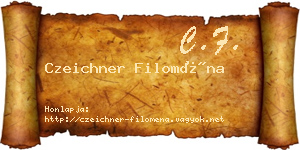 Czeichner Filoména névjegykártya